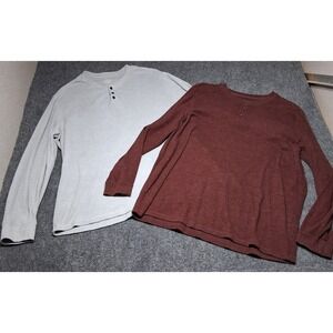 George Shirts Mens Size 3XLT‎ Tall Long Sleeve Cotton Color Gray and Marron
